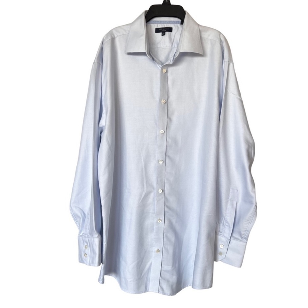 Ted Baker Light Blue Dress Shirt Size 17.5 (32/33) - Picture 1 of 11